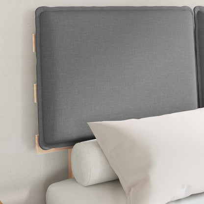 Letto con Testiera Rivestita Grigio chiaro 120 x 190 cm | homemem39