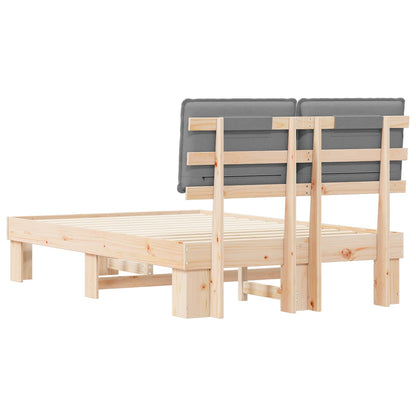 Letto con Testiera Rivestita Grigio chiaro 120 x 190 cm | homemem39