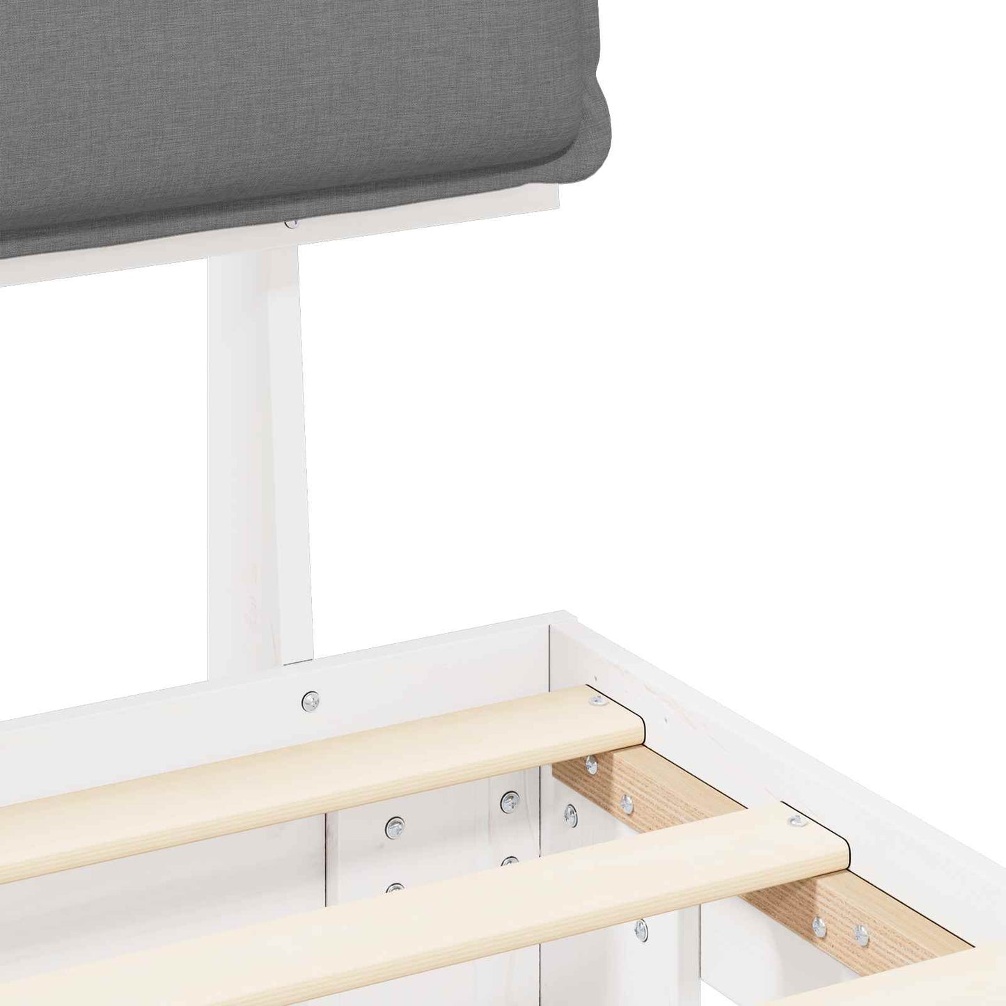 Letto con Testiera Rivestita Grigio chiaro 120 x 190 cm | homemem39