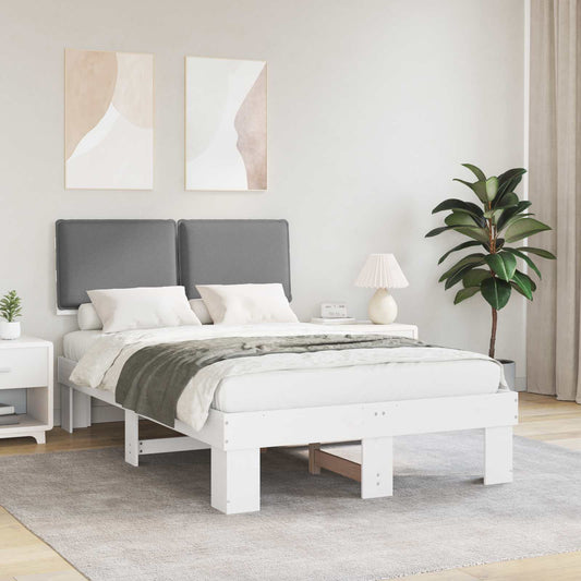 Letto con Testiera Rivestita Grigio chiaro 120 x 190 cm | homemem39