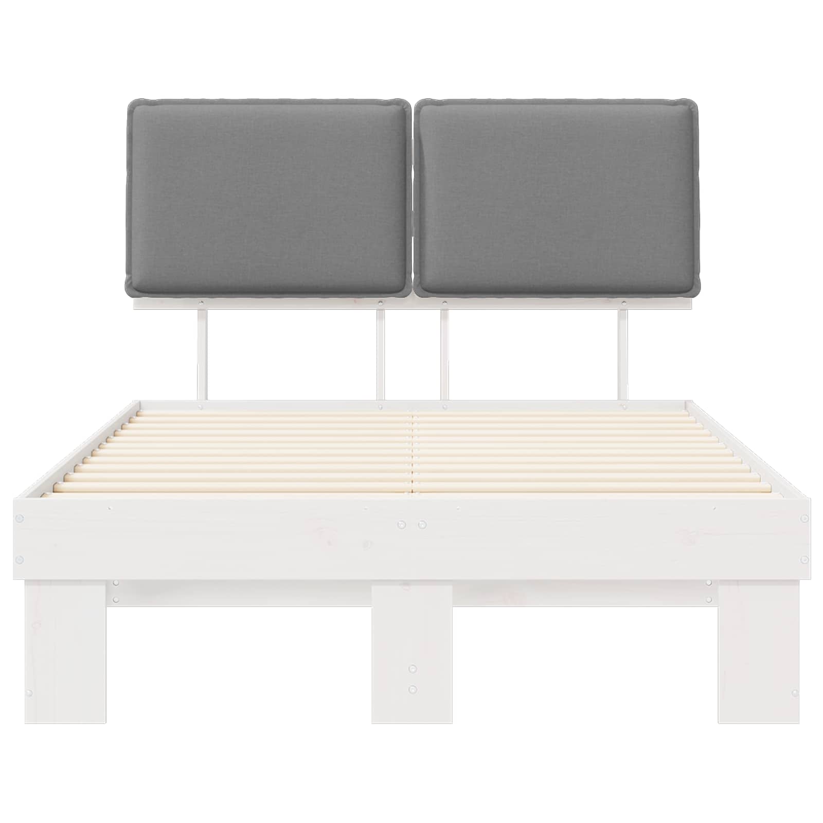 Letto con Testiera Rivestita Grigio chiaro 120 x 190 cm | homemem39