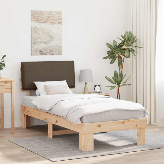Letto con Testiera Rivestita Talpa 100 x 200 cm Pino massello