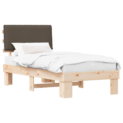Letto con Testiera Rivestita Talpa 100 x 200 cm Pino massello