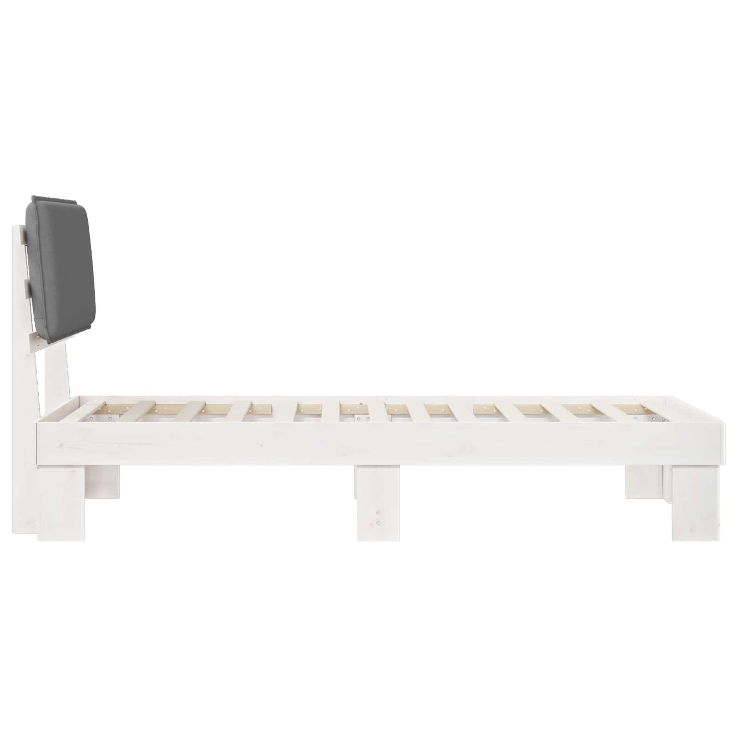 Letto con Testiera Rivestita Grigio chiaro 100 x 200 cm | homemem39