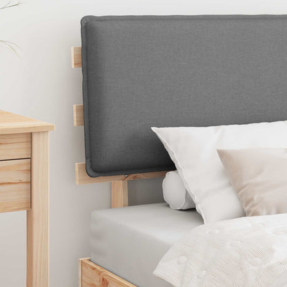 Letto con Testiera Rivestita Grigio chiaro 80 x 200 cm | homemem39