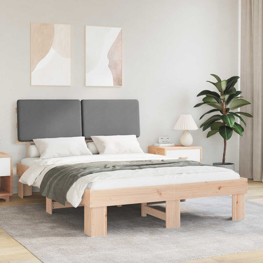 Letto con Testiera Rivestita Grigio chiaro 160 x 200 cm | homemem39