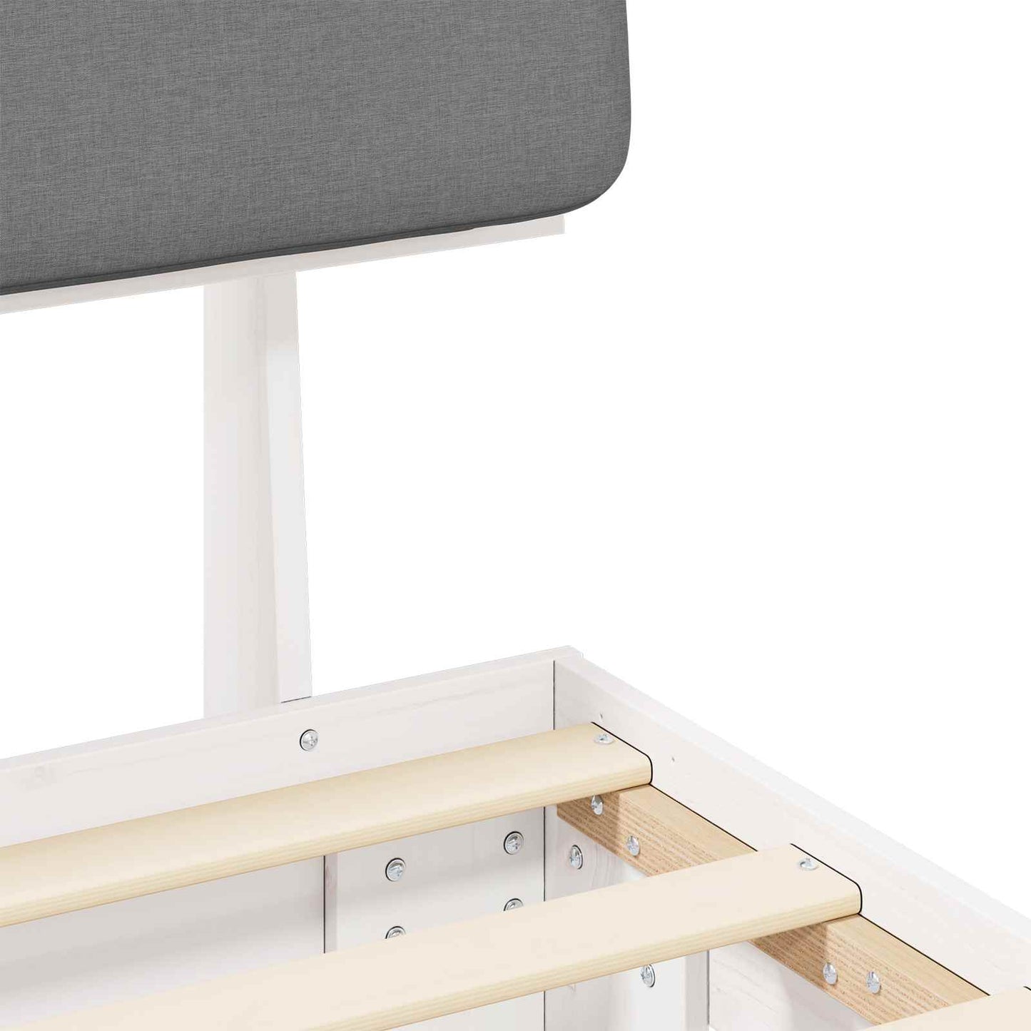 Letto con Testiera Rivestita Grigio chiaro 160 x 200 cm