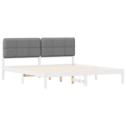 Letto con Testiera Rivestita Grigio chiaro 120 x 200 cm | homemem39