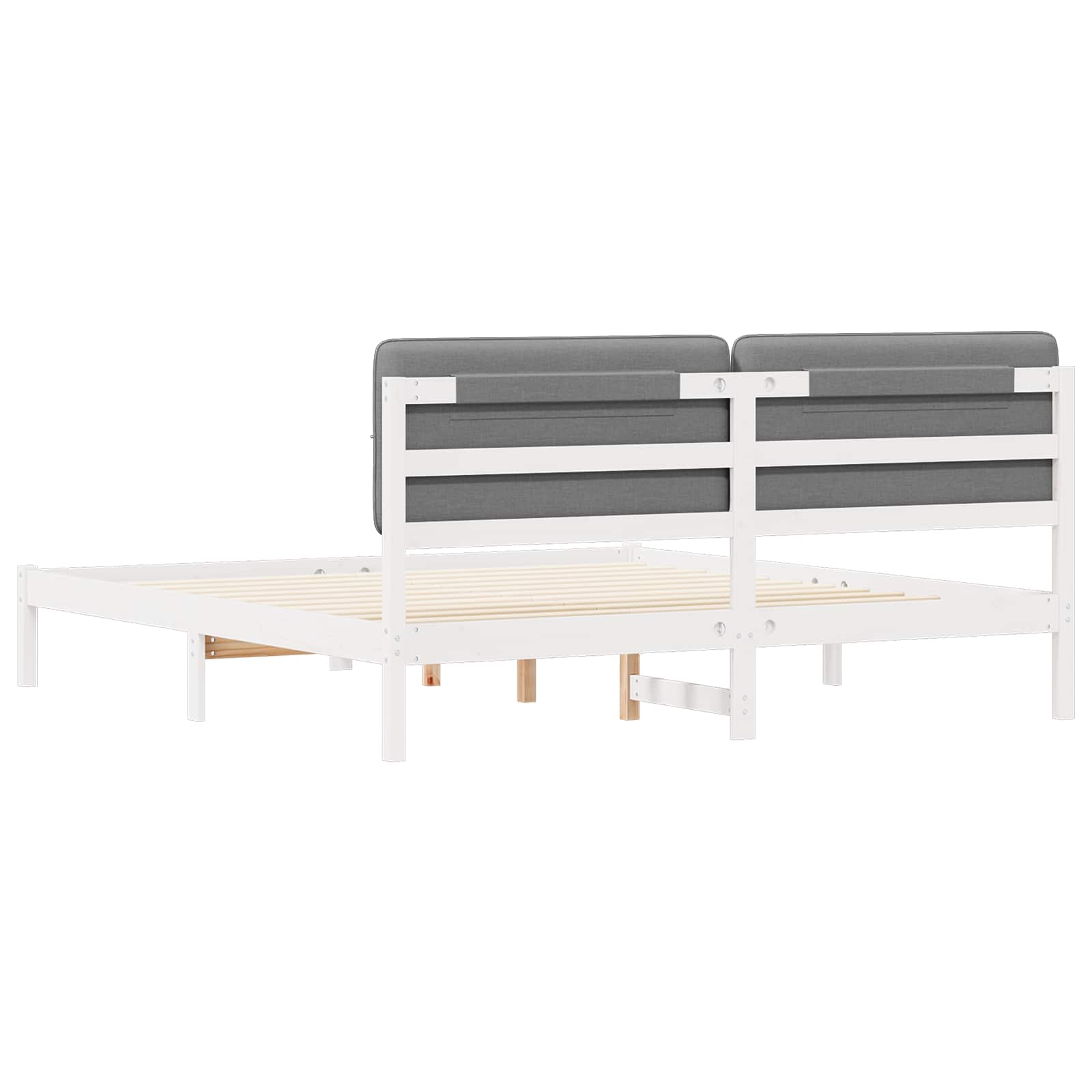 Letto con Testiera Rivestita Grigio chiaro 120 x 200 cm | homemem39