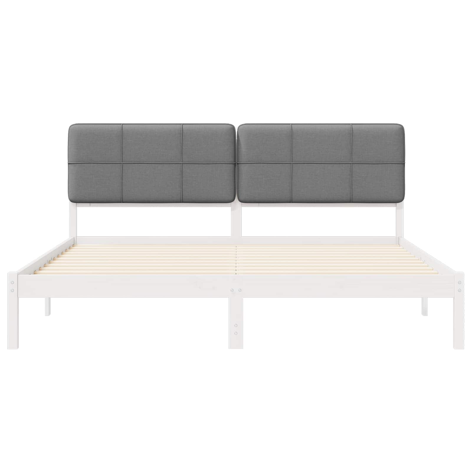Letto con Testiera Rivestita Grigio chiaro 120 x 200 cm | homemem39