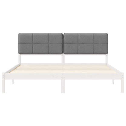 Letto con Testiera Rivestita Grigio chiaro 120 x 200 cm | homemem39