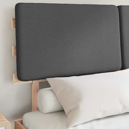 Letto con Testiera Rivestita Grigio scuro 120 x 190 cm