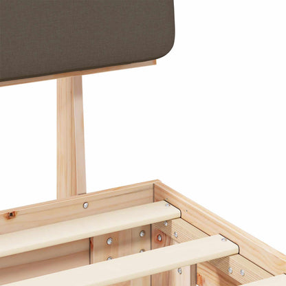 Letto con Testiera Rivestita Talpa 120 x 190 cm Pino massello