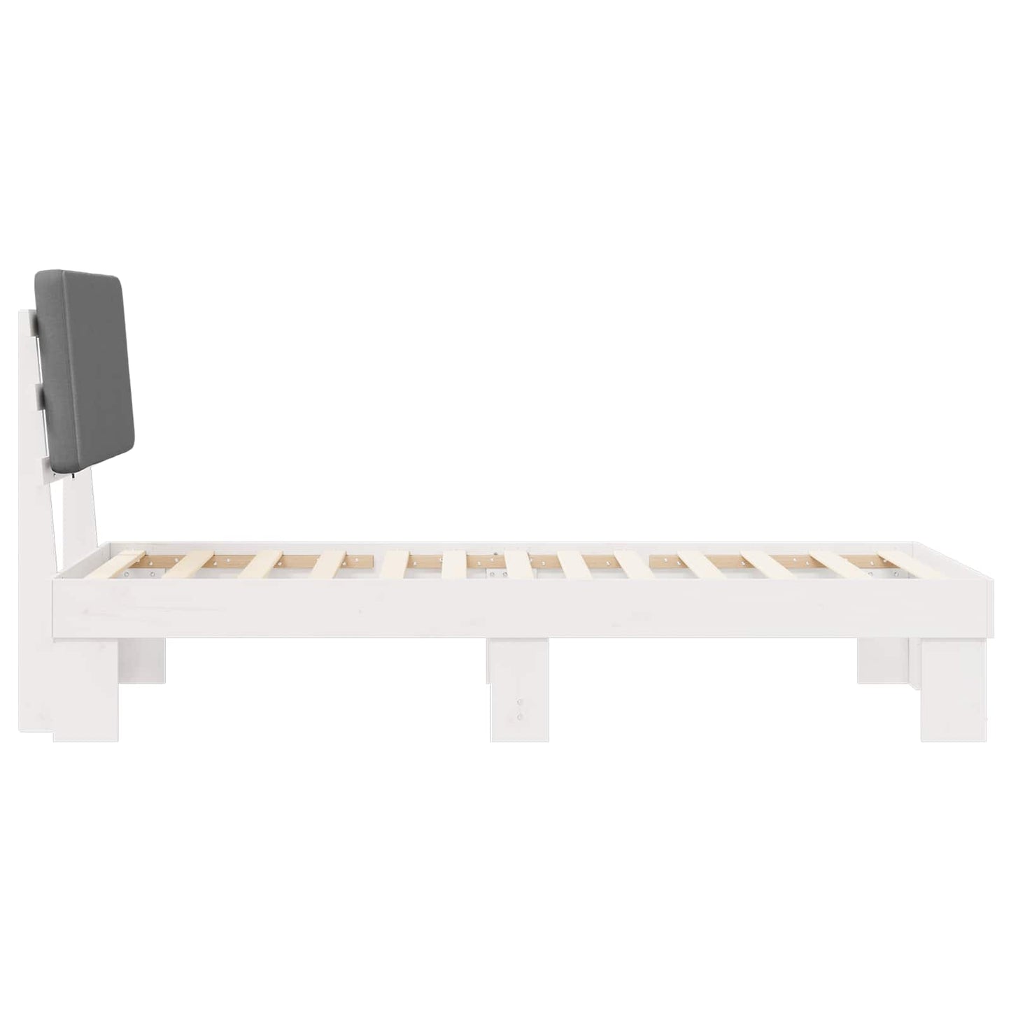 Letto con Testiera Rivestita Grigio chiaro 90 x 190 cm | homemem39