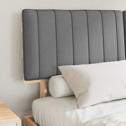 Letto con Testiera Rivestita Grigio chiaro 160 x 200 cm