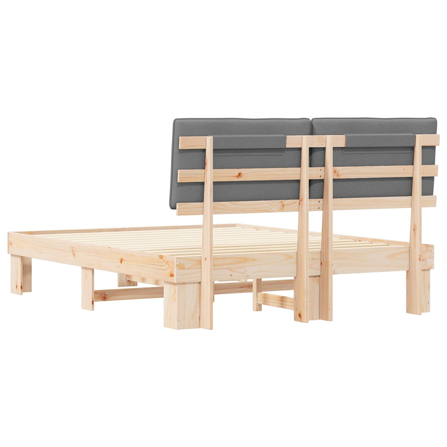 Letto con Testiera Rivestita Grigio chiaro 160 x 200 cm | homemem39