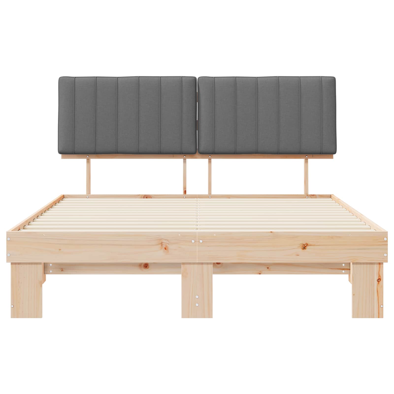 Letto con Testiera Rivestita Grigio chiaro 160 x 200 cm | homemem39