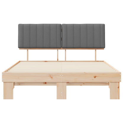 Letto con Testiera Rivestita Grigio chiaro 160 x 200 cm | homemem39