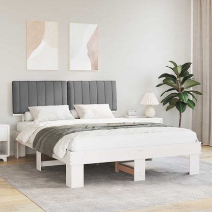 Letto con Testiera Rivestita Grigio chiaro 160 x 200 cm | homemem39