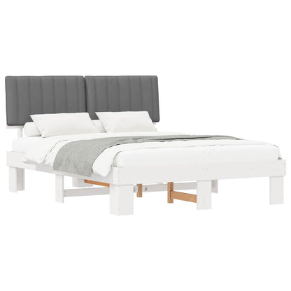 Letto con Testiera Rivestita Grigio chiaro 160 x 200 cm | homemem39