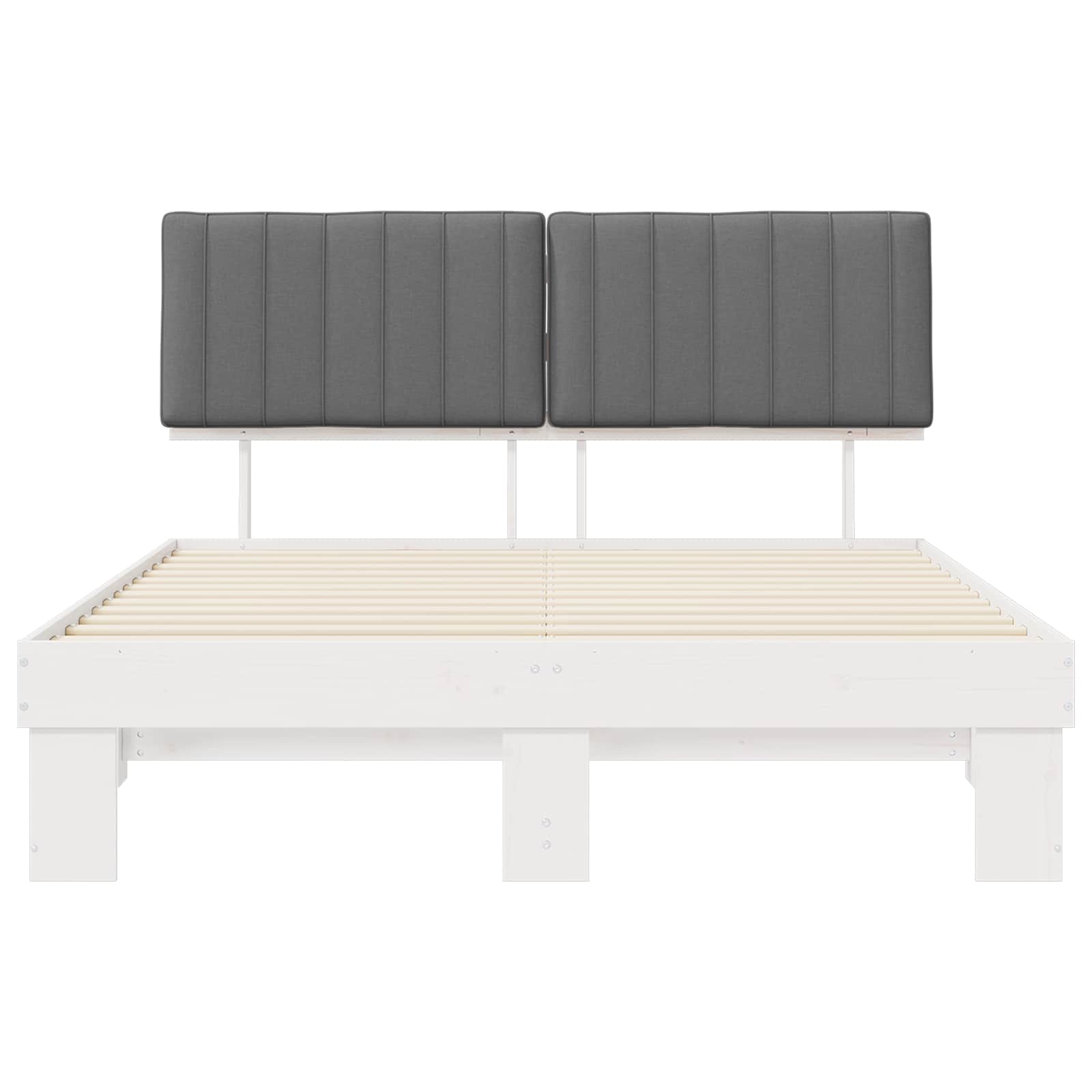 Letto con Testiera Rivestita Grigio chiaro 160 x 200 cm | homemem39