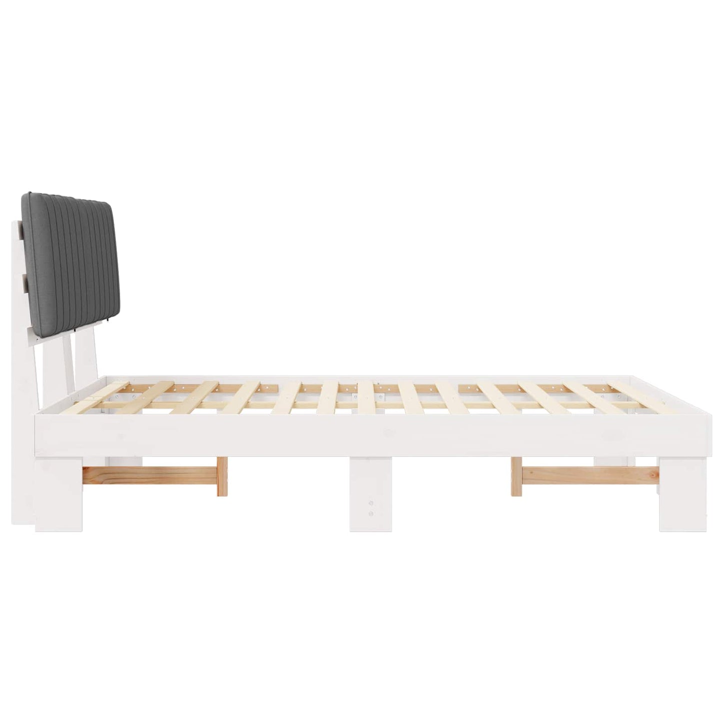 Letto con Testiera Rivestita Grigio chiaro 160 x 200 cm | homemem39