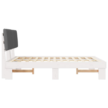 Letto con Testiera Rivestita Grigio chiaro 160 x 200 cm | homemem39