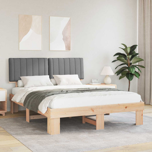 Letto con Testiera Rivestita Grigio chiaro 150 x 200 cm | homemem39