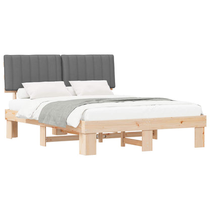 Letto con Testiera Rivestita Grigio chiaro 150 x 200 cm | homemem39
