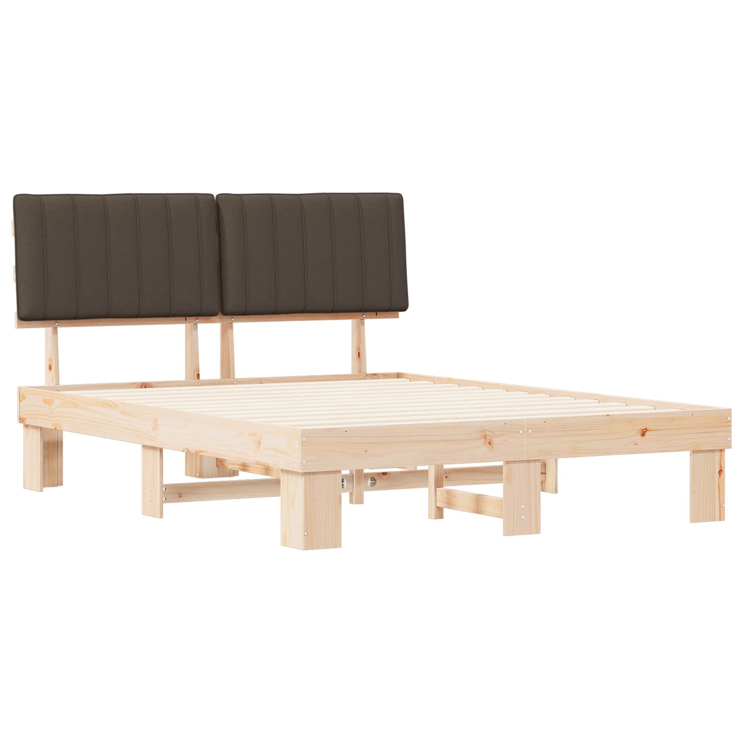 Letto con Testiera Rivestita Talpa 150 x 200 cm Pino massello | homemem39