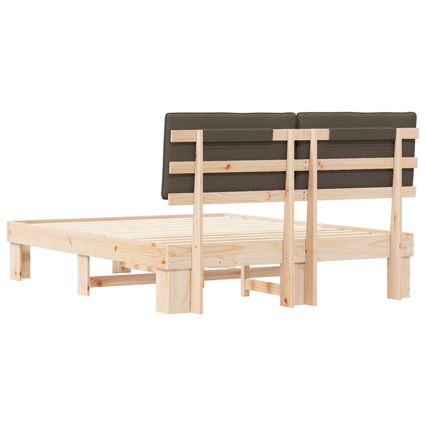 Letto con Testiera Rivestita Talpa 150 x 200 cm Pino massello | homemem39