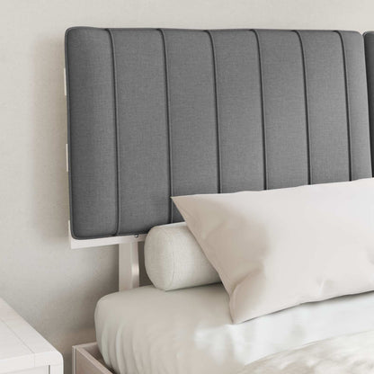 Letto con Testiera Rivestita Grigio chiaro 150 x 200 cm | homemem39