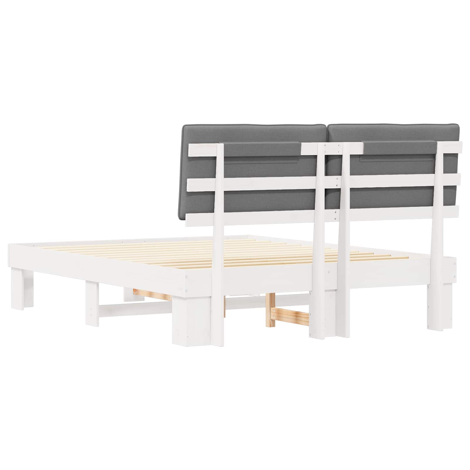 Letto con Testiera Rivestita Grigio chiaro 150 x 200 cm | homemem39