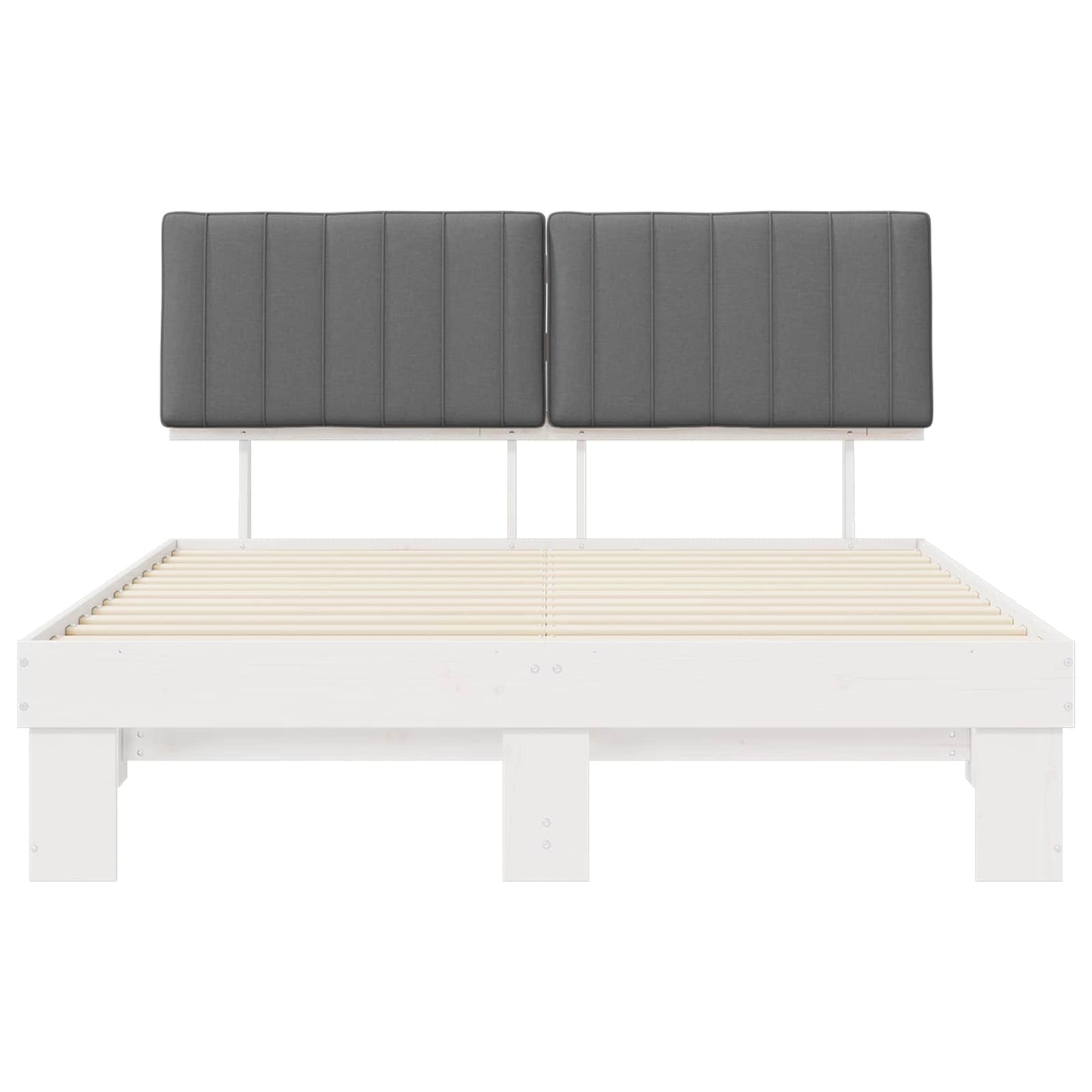 Letto con Testiera Rivestita Grigio chiaro 150 x 200 cm | homemem39