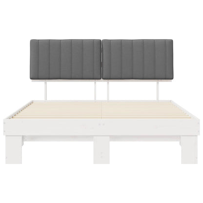 Letto con Testiera Rivestita Grigio chiaro 150 x 200 cm | homemem39