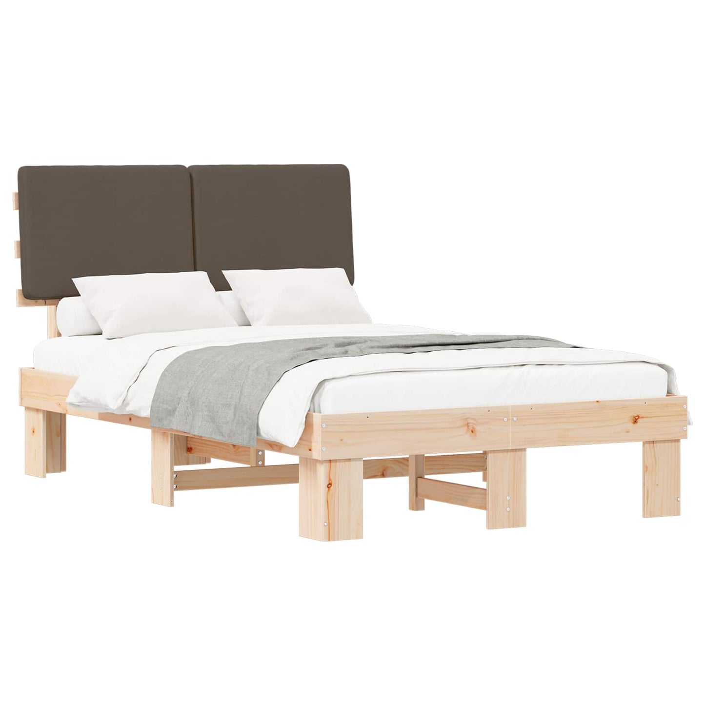 Letto con Testiera Rivestita Talpa 120 x 200 cm Pino massello | homemem39