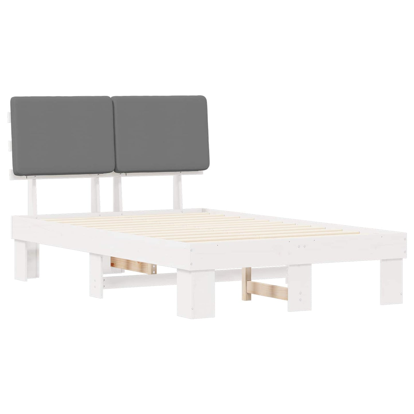 Letto con Testiera Rivestita Grigio chiaro 120 x 200 cm | homemem39