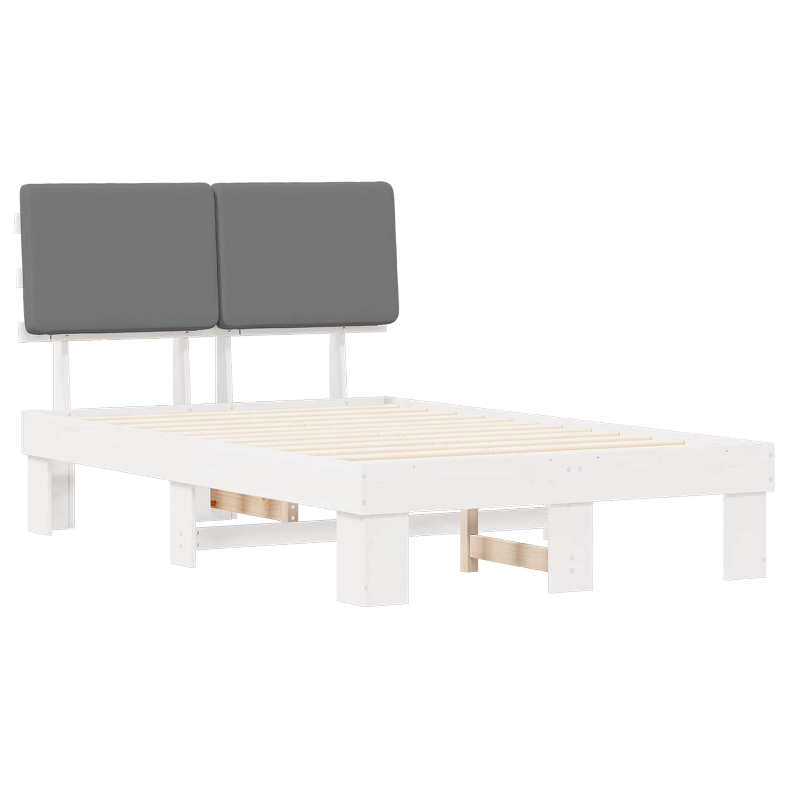 Letto con Testiera Rivestita Grigio chiaro 120 x 200 cm | homemem39
