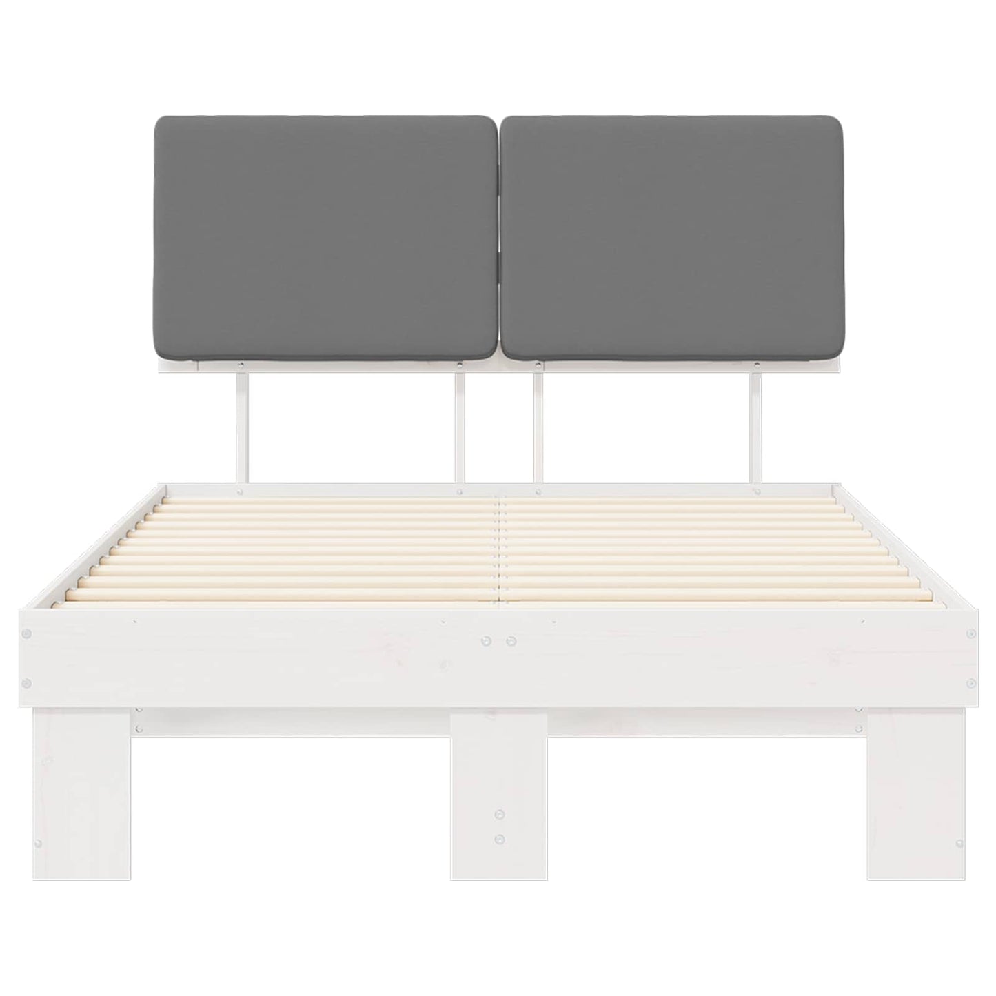 Letto con Testiera Rivestita Grigio chiaro 120 x 200 cm | homemem39