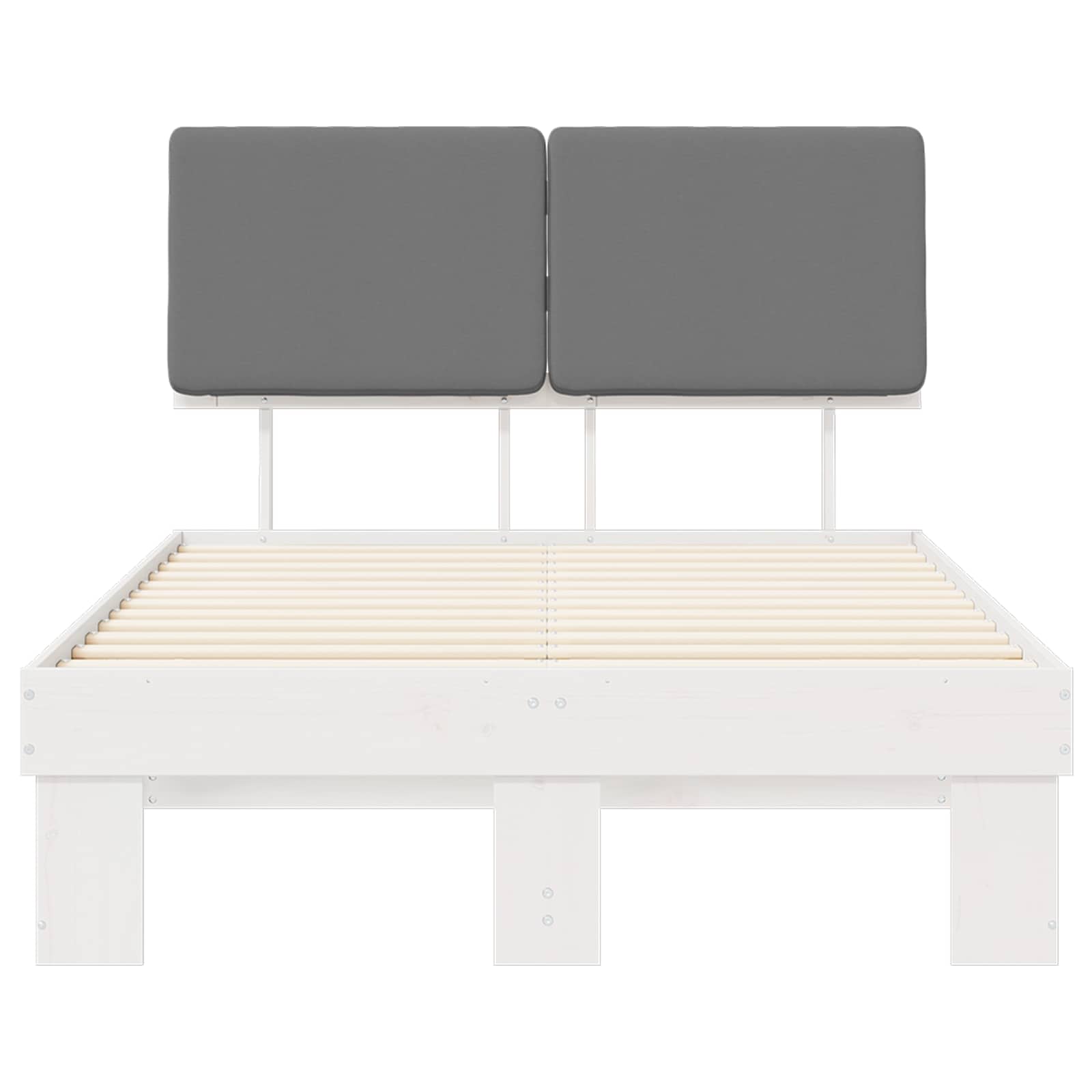 Letto con Testiera Rivestita Grigio chiaro 120 x 200 cm | homemem39