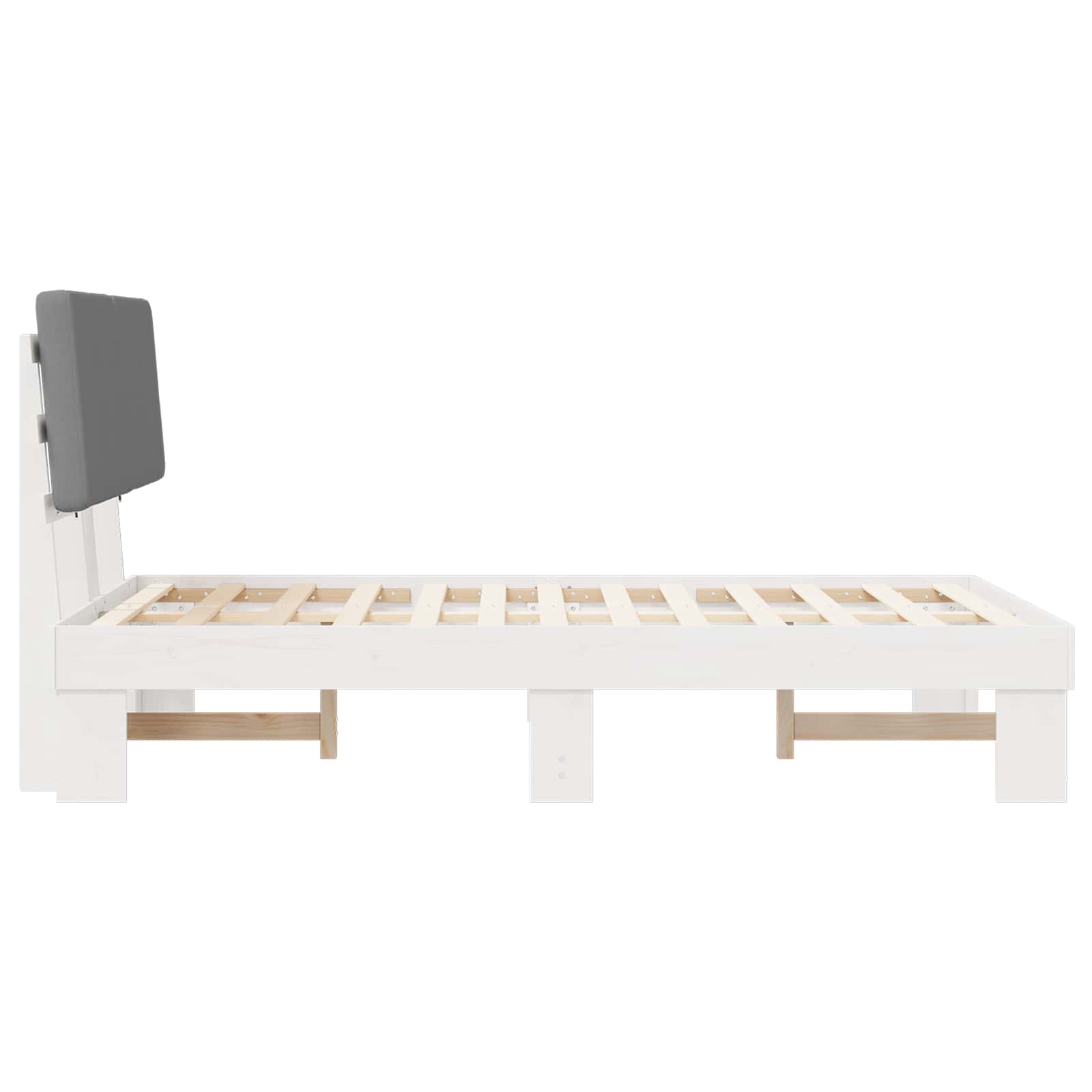 Letto con Testiera Rivestita Grigio chiaro 120 x 200 cm | homemem39
