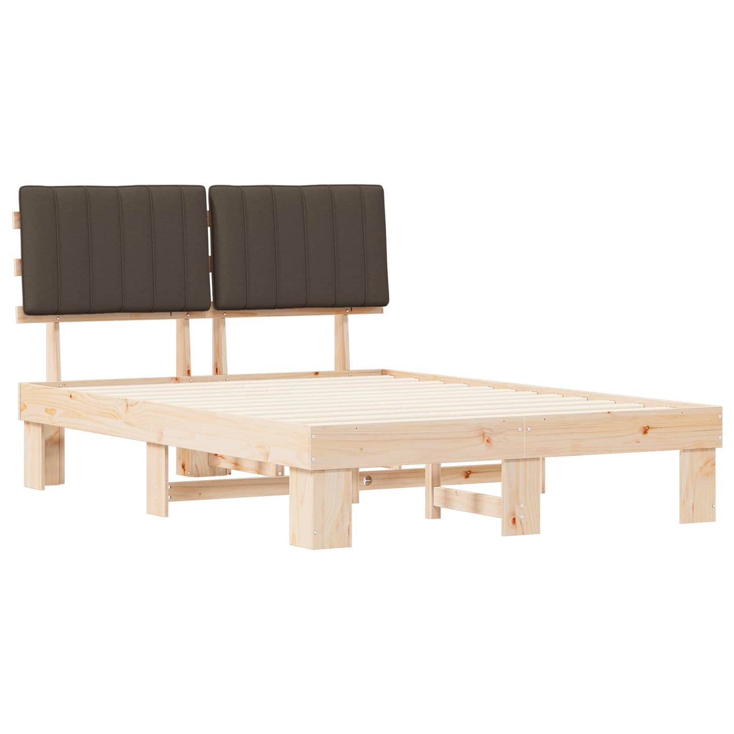 Letto con Testiera Rivestita Talpa 140 x 190 cm Pino massello | homemem39