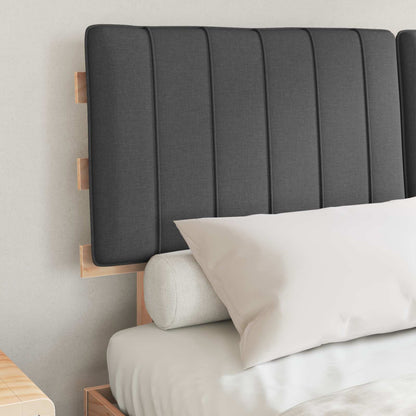 Letto con Testiera Rivestita Grigio scuro 135 x 190 cm | homemem39