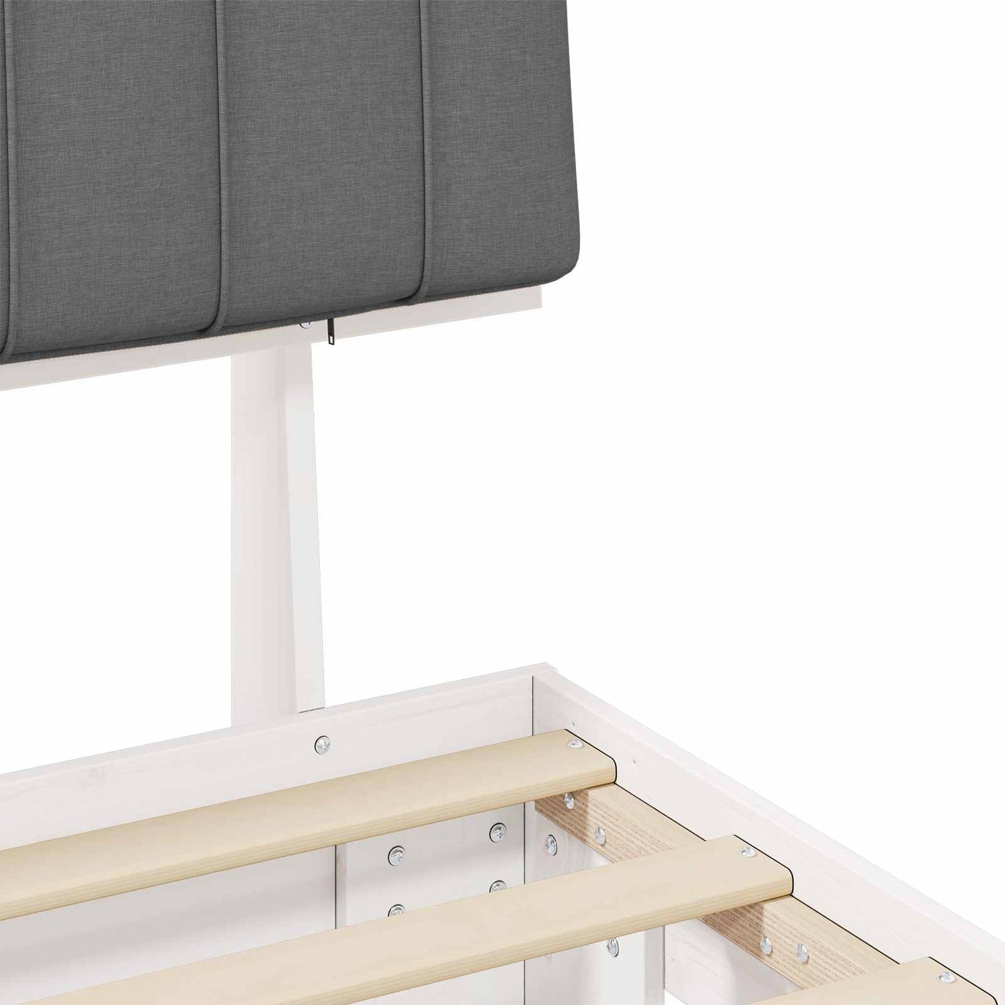 Letto con Testiera Rivestita Grigio chiaro 135 x 190 cm | homemem39