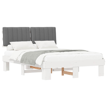Letto con Testiera Rivestita Grigio chiaro 135 x 190 cm | homemem39