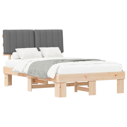 Letto con Testiera Rivestita Grigio chiaro 120 x 190 cm | homemem39
