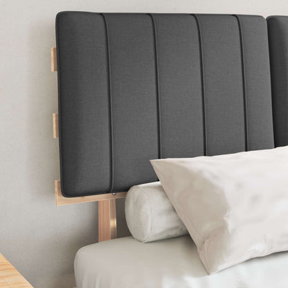 Letto con Testiera Rivestita Grigio scuro 120 x 190 cm | homemem39