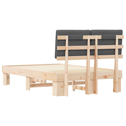 Letto con Testiera Rivestita Grigio scuro 120 x 190 cm | homemem39