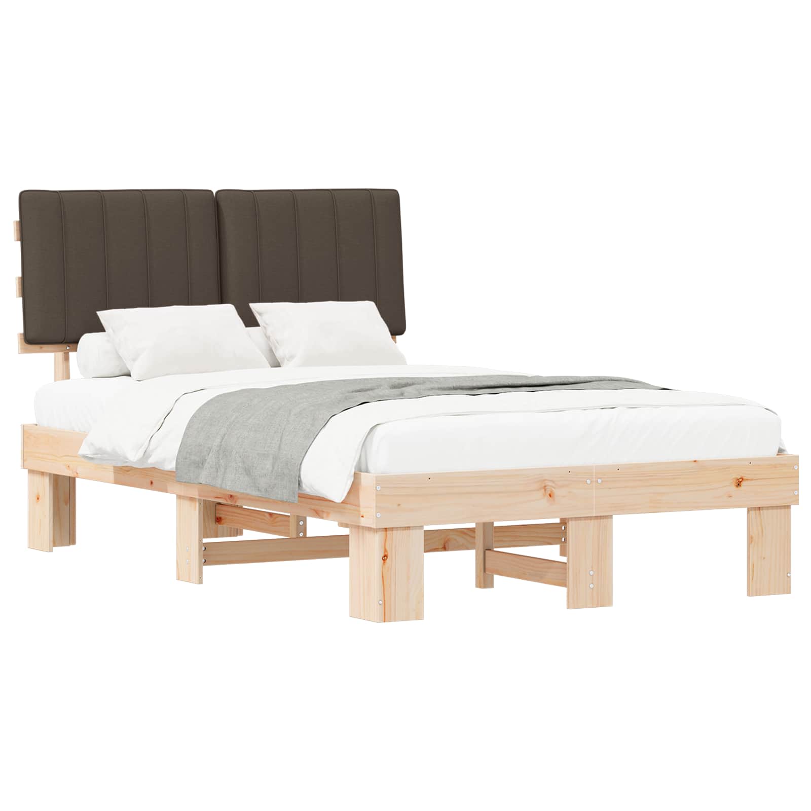 Letto con Testiera Rivestita Talpa 120 x 190 cm Pino massello | homemem39