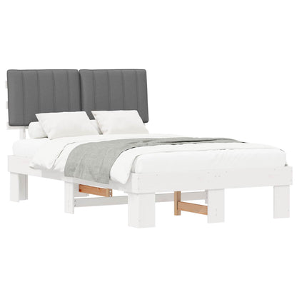 Letto con Testiera Rivestita Grigio chiaro 120 x 190 cm | homemem39